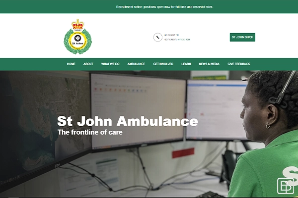 st_john_website St John Ambulance PNG website designed by BePacific